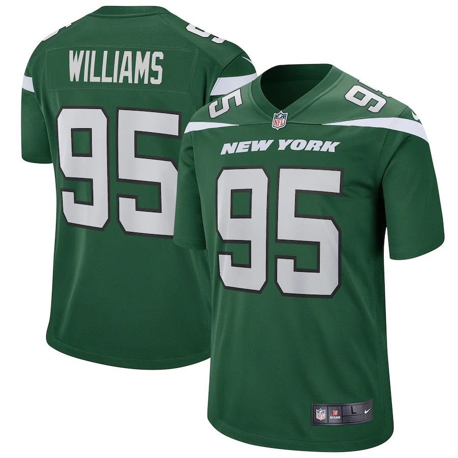 Men New York Jets #95 Quinnen Williams Gotham Green Nike Game Player NFL Jersey->new york jets->NFL Jersey